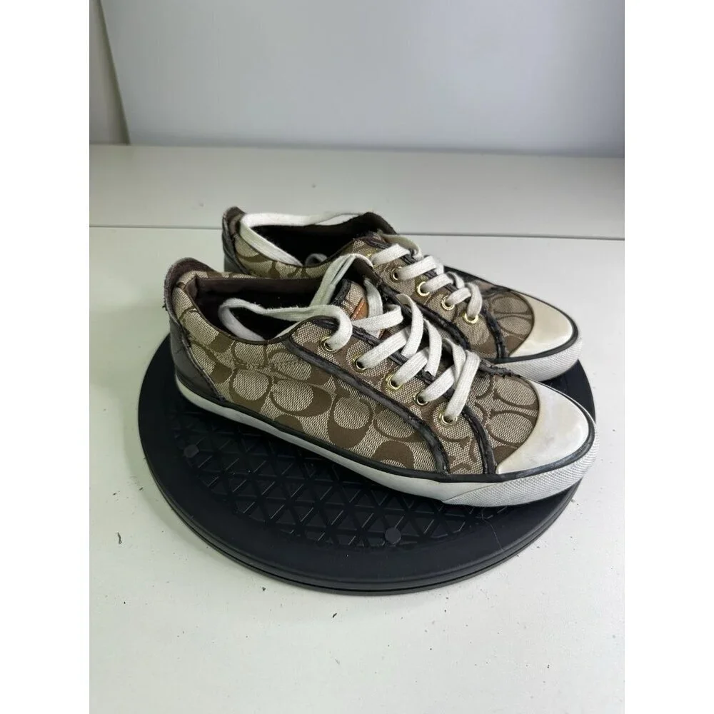 Coach Barrett 2 Brown Sneakers Sz 7B 37